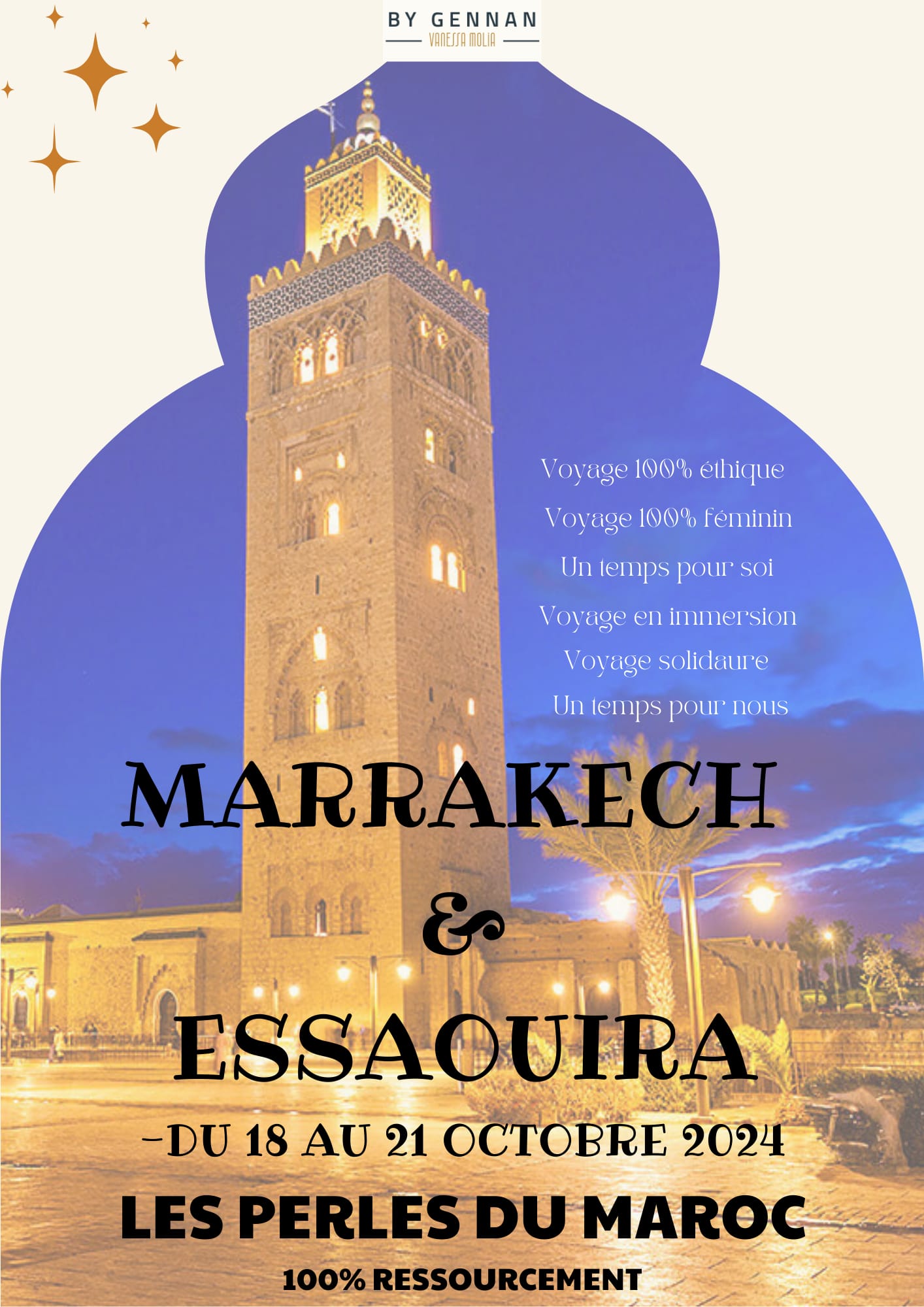 18 au 21 octobre 2024 Marrakech et Essaouira